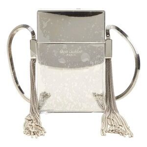 Saint Laurent Metallic Silver Box Bag